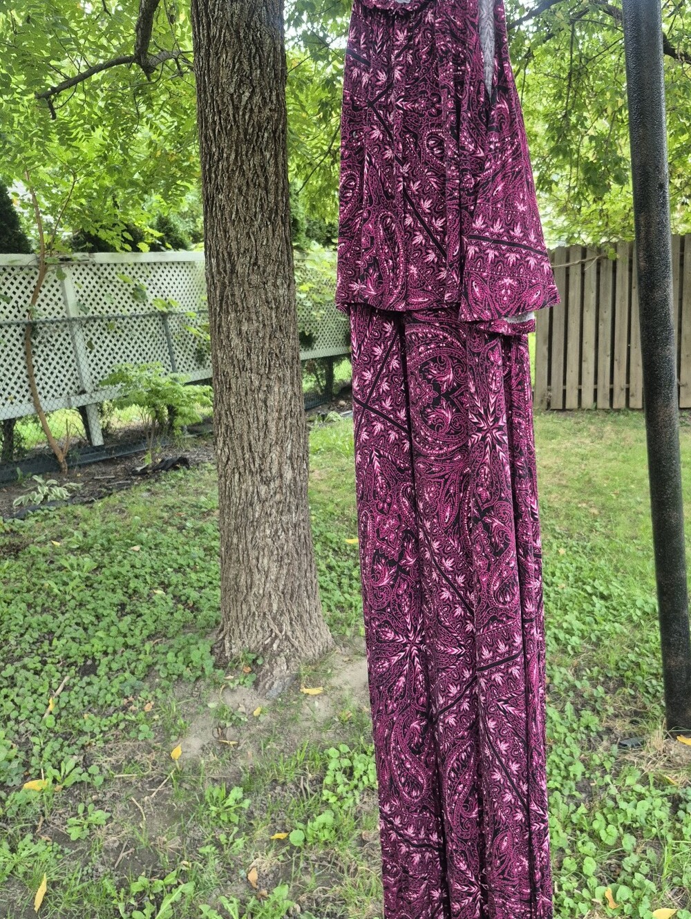 torrid Fuchsia Paisley Strapless Jumpsuit